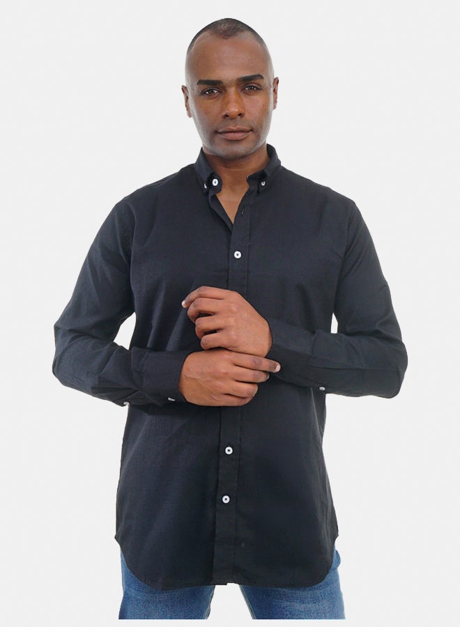FIRE WOOD FireWood Long Sleeve Shirt  For Men Black - Image 4